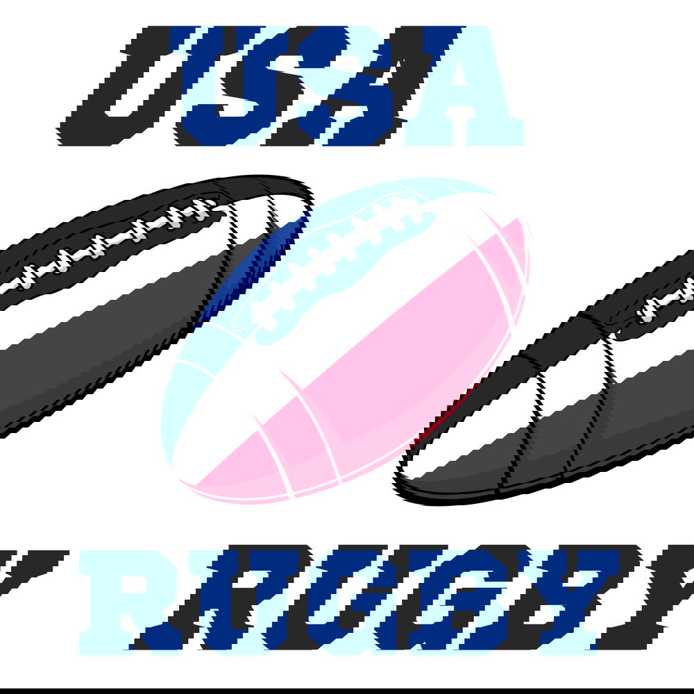 USA Rugby Ball T-Shirt (Red)